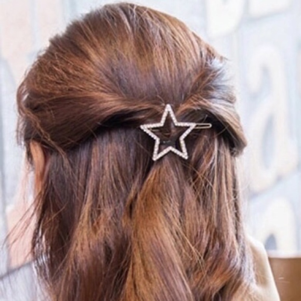 Moon & Star Rhinestone Barrette